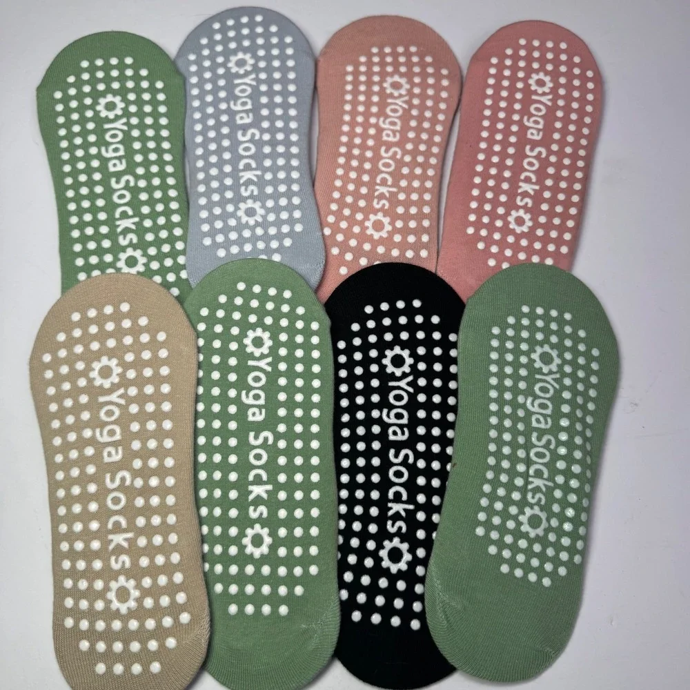 NEW Women's Yoga Socks Non Slip‎ Grip Ballet Pilates Barre Fitness Set of 8 Pack